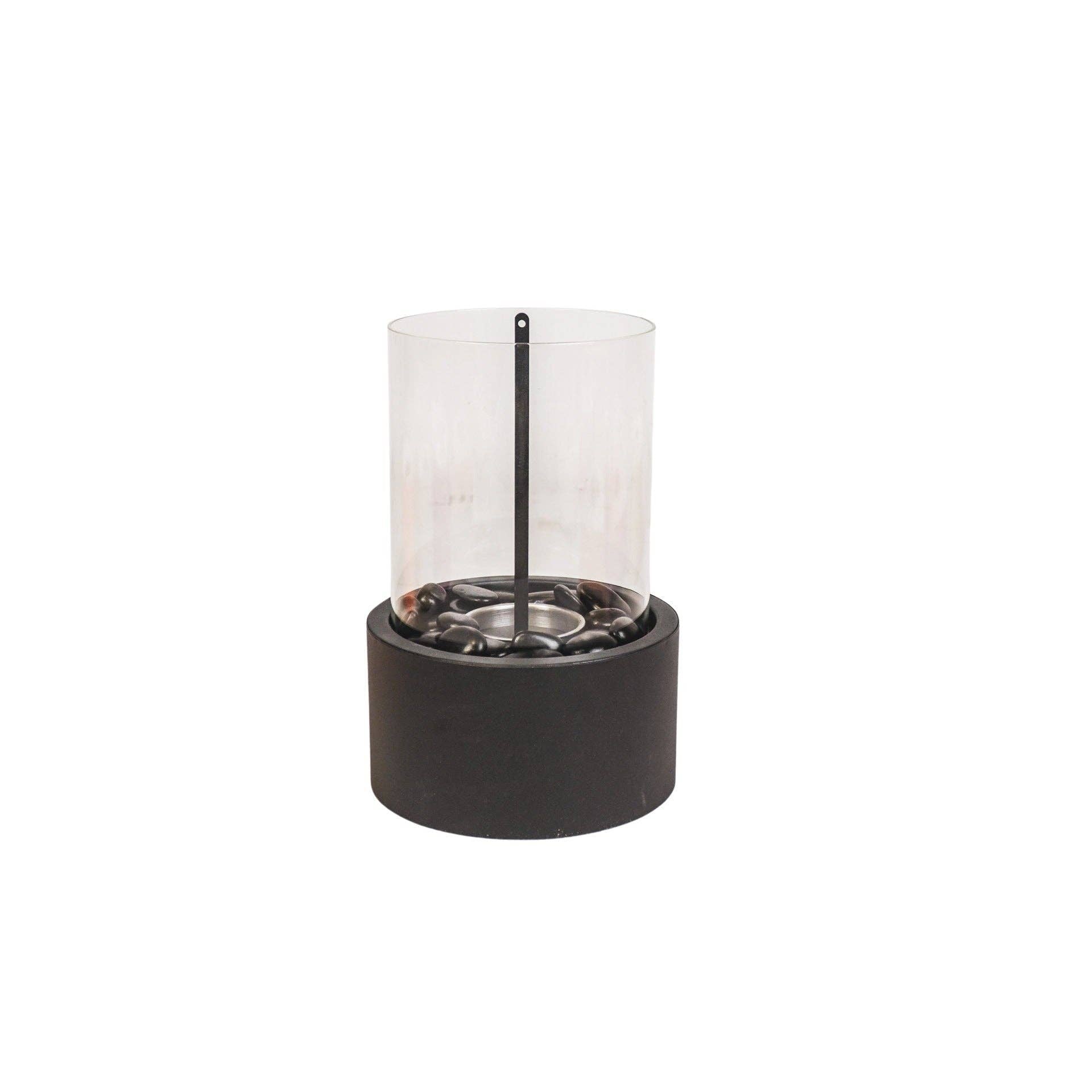 Bio ethanol tafelbrander - Metaal/Glas - Zwart
