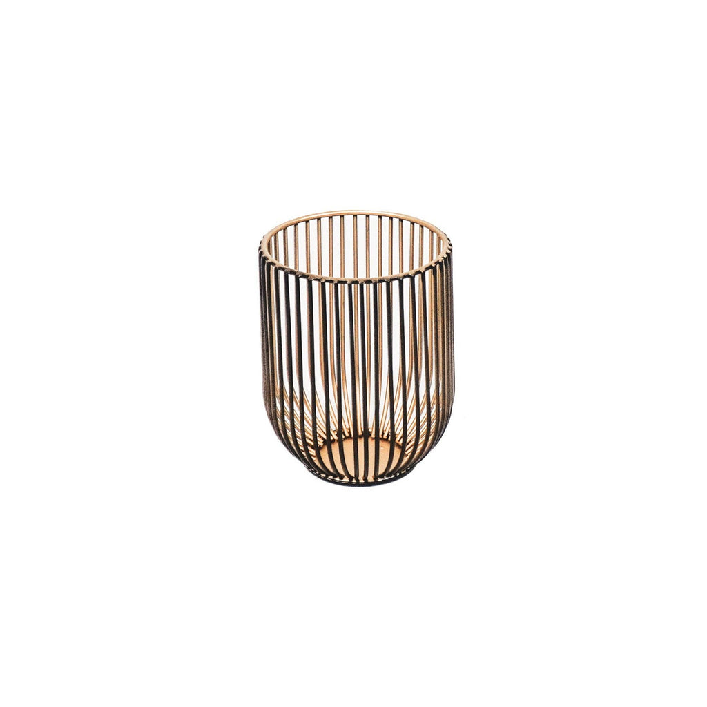 Metalen kandelaar - Zwart/Goud