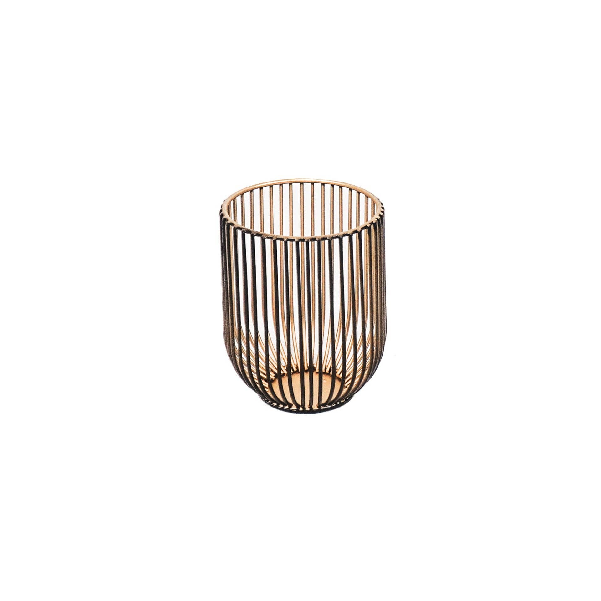 Metalen kandelaar - Zwart/Goud