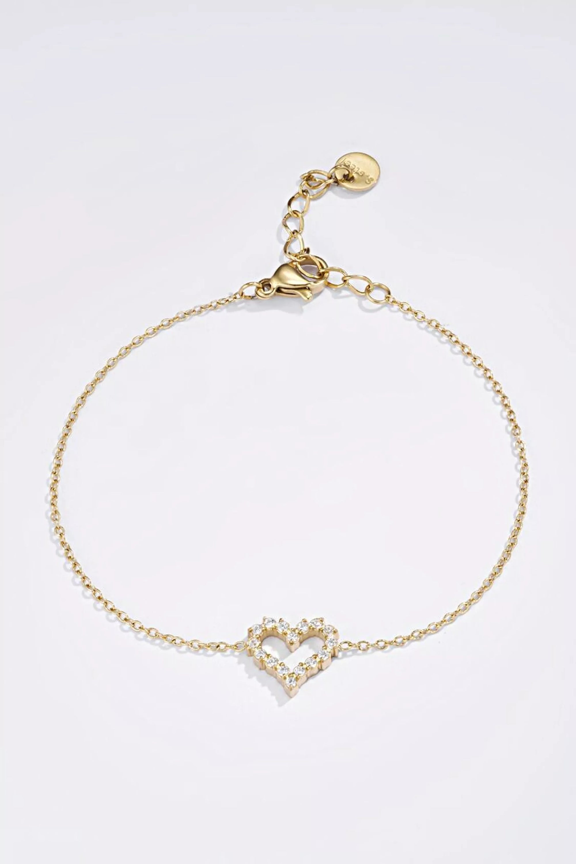 Stainless Steel Armbandje - Open Hart