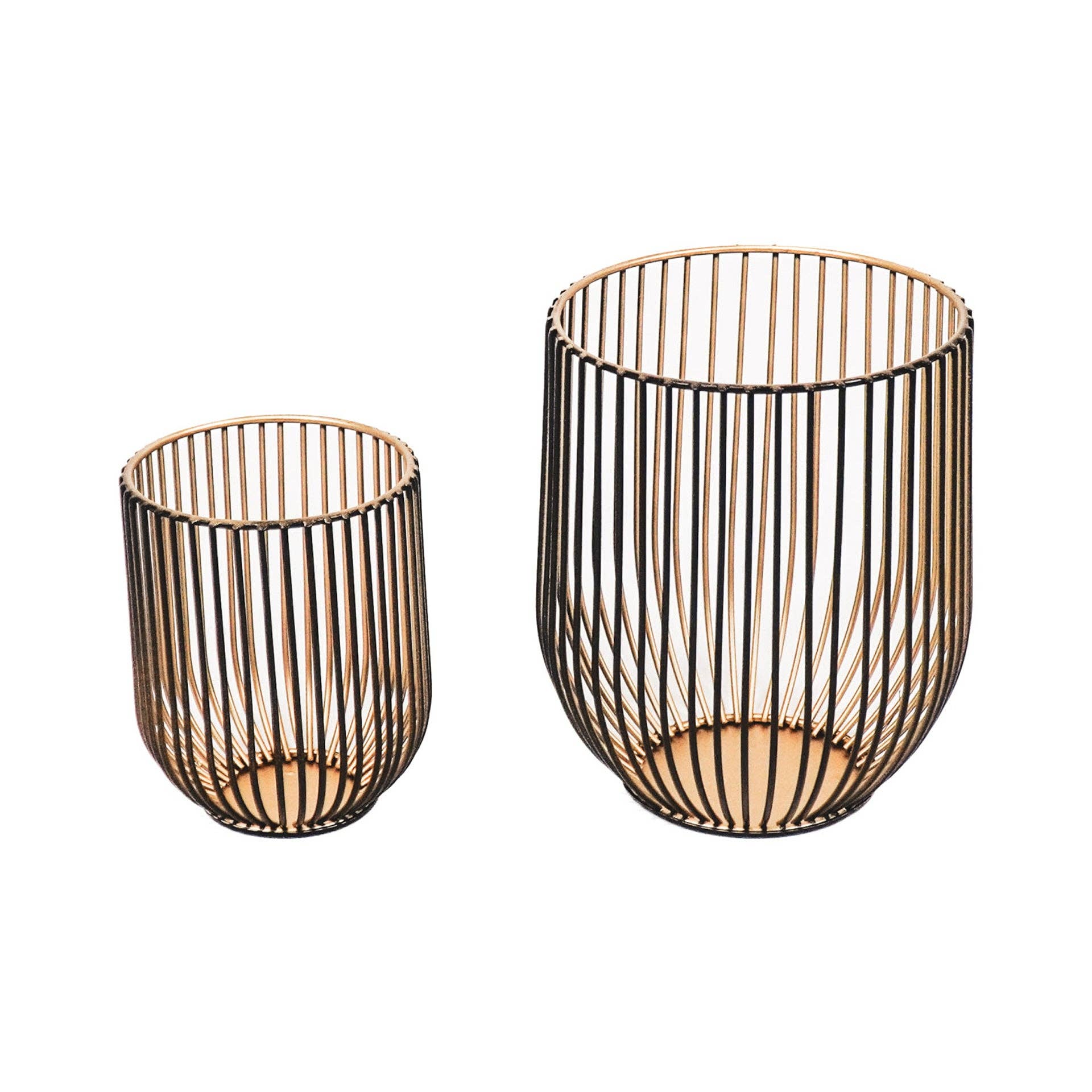Metalen kandelaar - Zwart/Goud
