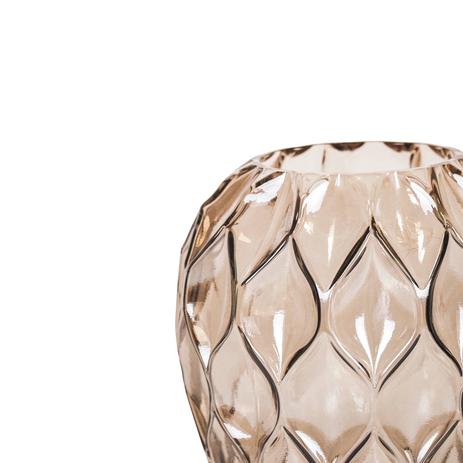 Glazen design vaas - Smokey