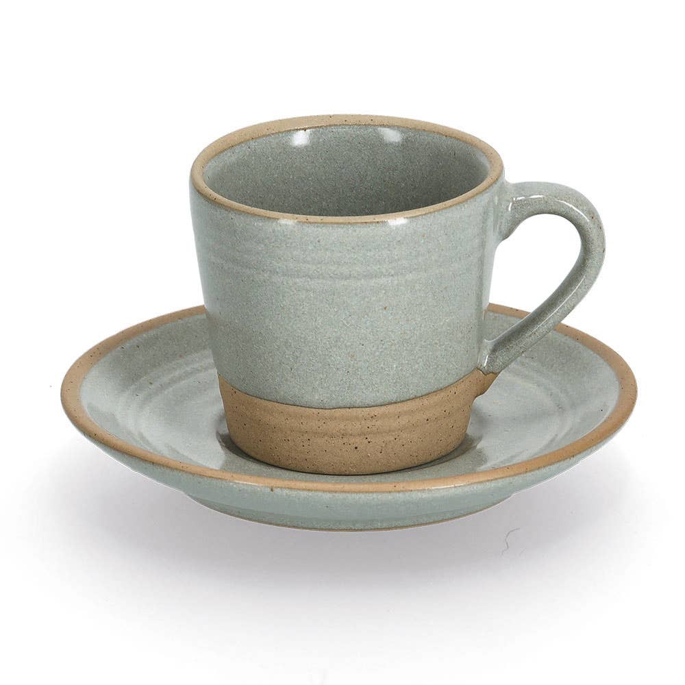 Aardewerk espressoset - 8-delig - 60ml