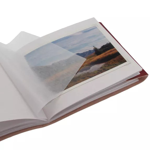 Handgemaakt fotoalbum met lederen kaft - Bruin