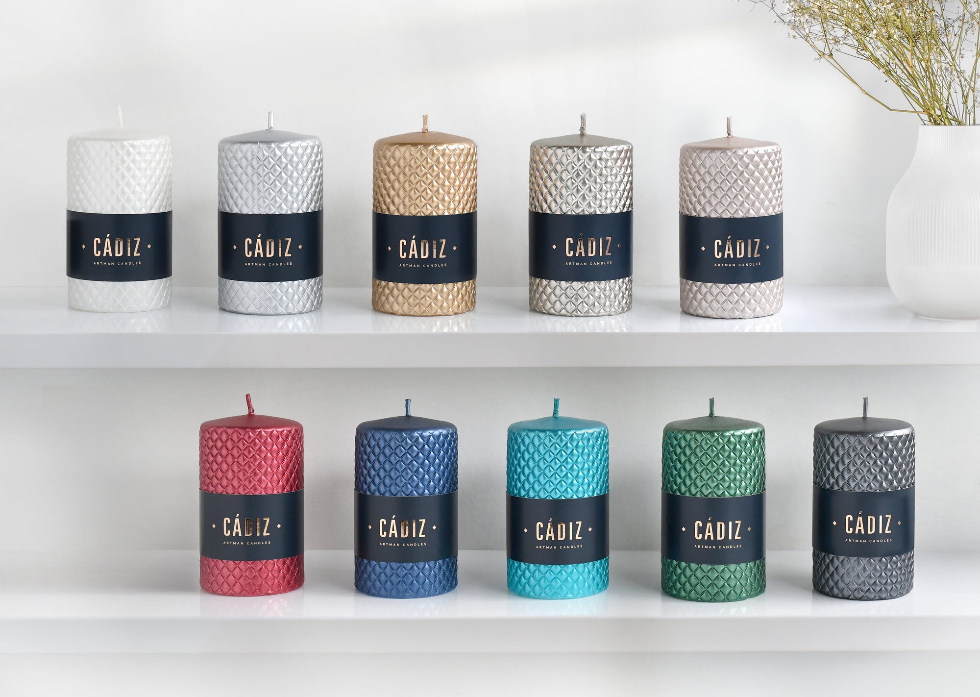 Cadiz kaarsen - Diverse afmetingen en kleuren