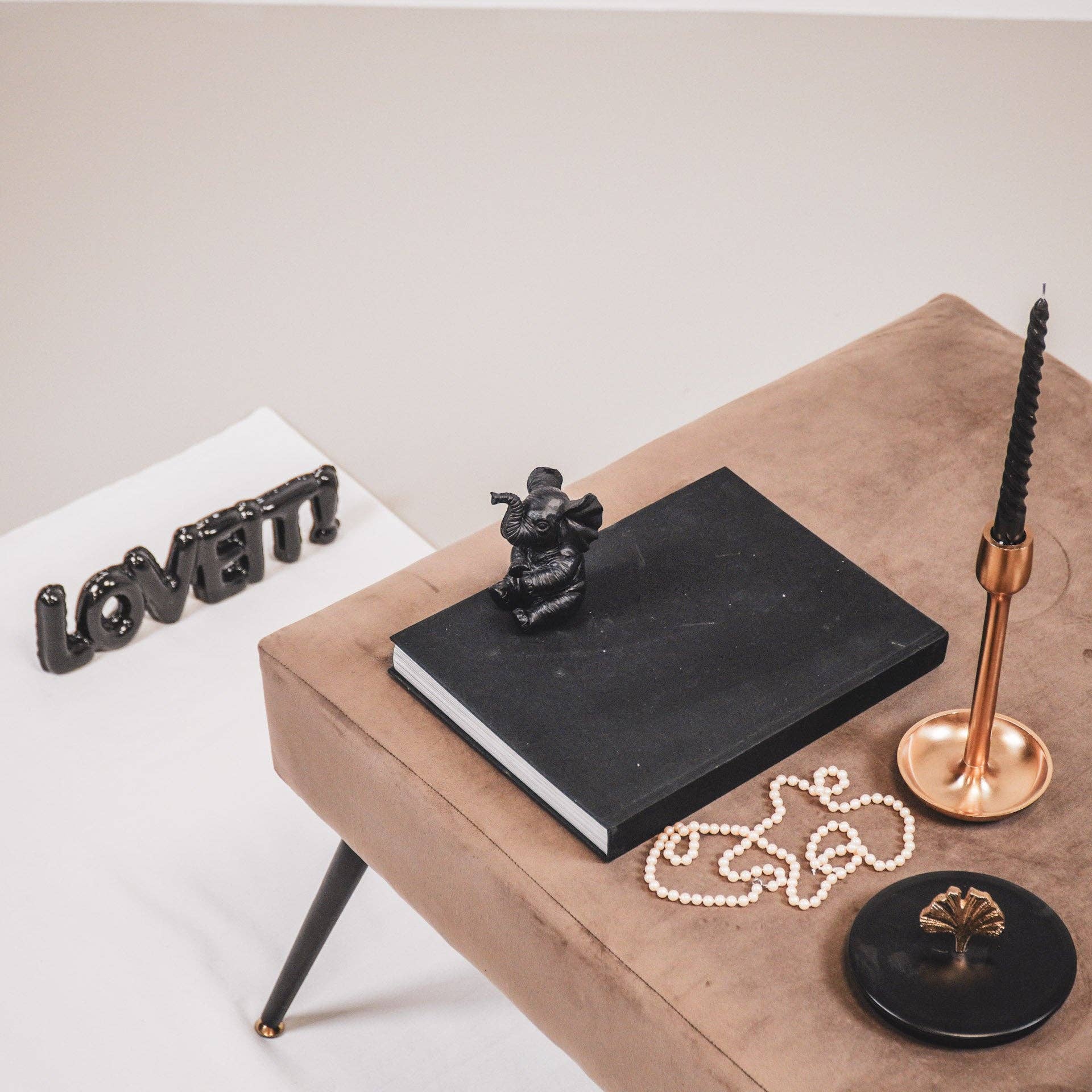 Decoratie olifant - Zwart