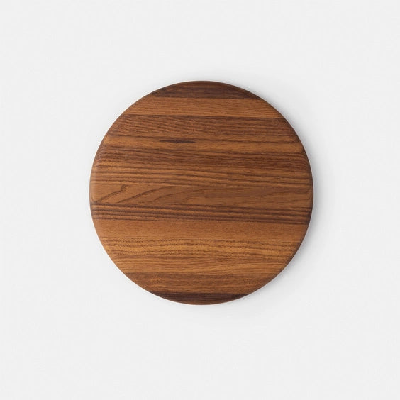 Luxe snij- en serveerplank van thermisch Essenhout ∅220mm