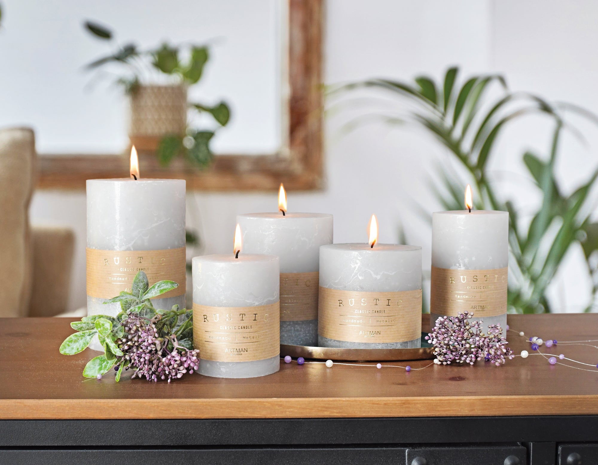 Rustic Kaarsen - Diverse afmetingen en kleuren